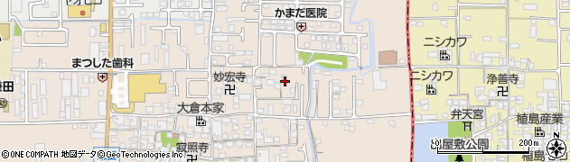 奈良県香芝市鎌田622周辺の地図