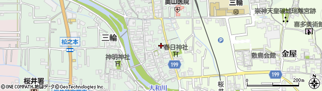 奈良県桜井市三輪472周辺の地図