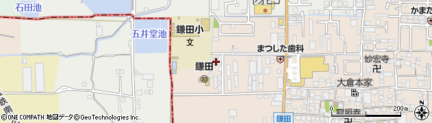 奈良県香芝市鎌田360周辺の地図