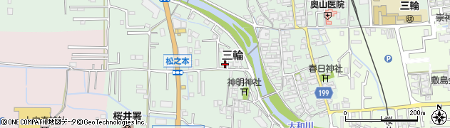 奈良県桜井市三輪169周辺の地図