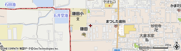 奈良県香芝市鎌田359周辺の地図