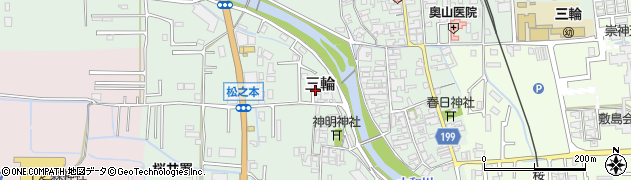 奈良県桜井市三輪168周辺の地図