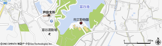 福山市立動物園周辺の地図
