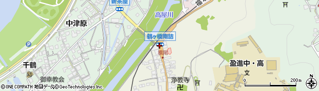 鶴ケ橋南詰周辺の地図