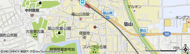 奈良県大和高田市築山周辺の地図