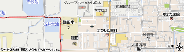 奈良県香芝市鎌田373-29周辺の地図
