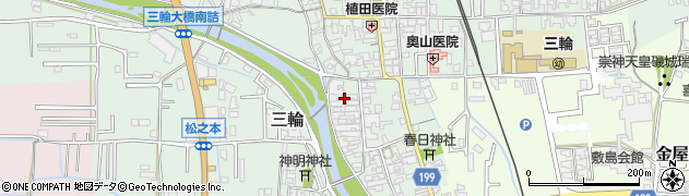 奈良県桜井市三輪196周辺の地図