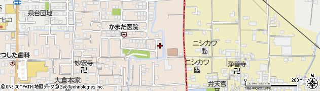 奈良県香芝市鎌田458-23周辺の地図