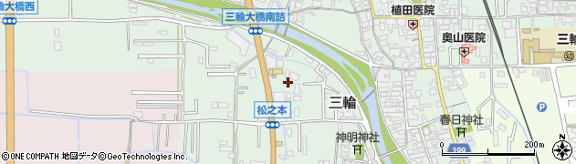 奈良県桜井市三輪157周辺の地図