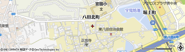 大阪府堺市中区東八田周辺の地図