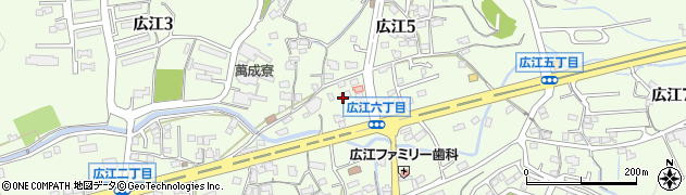 岡山県倉敷市広江周辺の地図