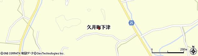 広島県三原市久井町下津周辺の地図