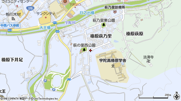〒633-0221 奈良県宇陀市榛原萩乃里の地図