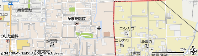 奈良県香芝市鎌田458-22周辺の地図