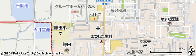 奈良県香芝市鎌田386周辺の地図