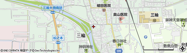 奈良県桜井市三輪520周辺の地図