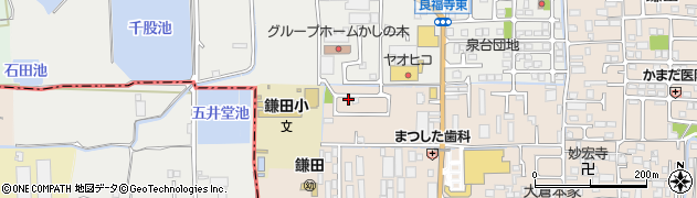 奈良県香芝市鎌田373-12周辺の地図