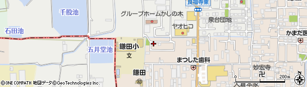 奈良県香芝市鎌田373-11周辺の地図