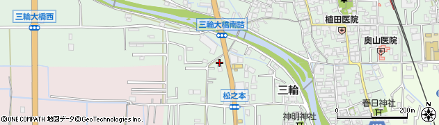 奈良県桜井市三輪662周辺の地図