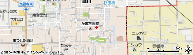 奈良県香芝市鎌田472周辺の地図