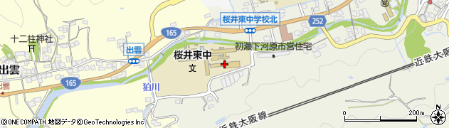 桜井市立桜井東中学校周辺の地図