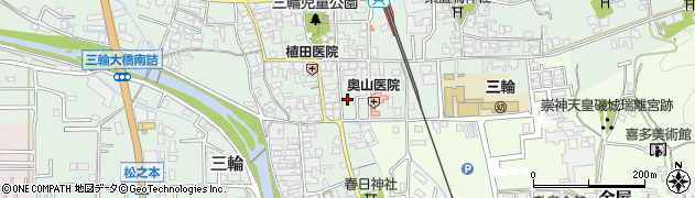 奈良県桜井市三輪413周辺の地図