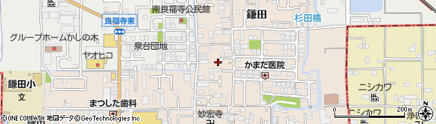 奈良県香芝市鎌田486周辺の地図