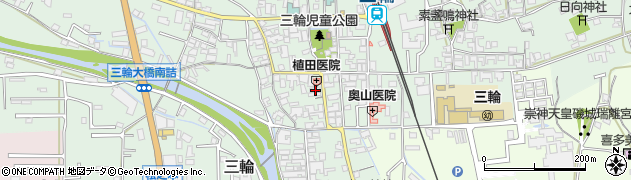 奈良県桜井市三輪497周辺の地図