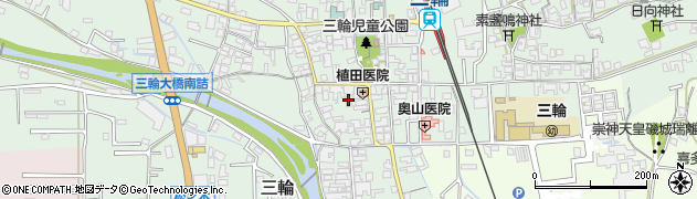 奈良県桜井市三輪498周辺の地図