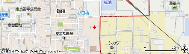 奈良県香芝市鎌田582周辺の地図