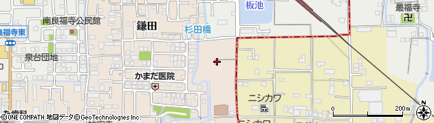 奈良県香芝市鎌田577-1周辺の地図