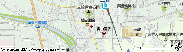 奈良県桜井市三輪492周辺の地図