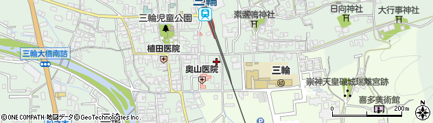 奈良県桜井市三輪388周辺の地図
