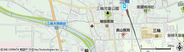奈良県桜井市三輪531周辺の地図