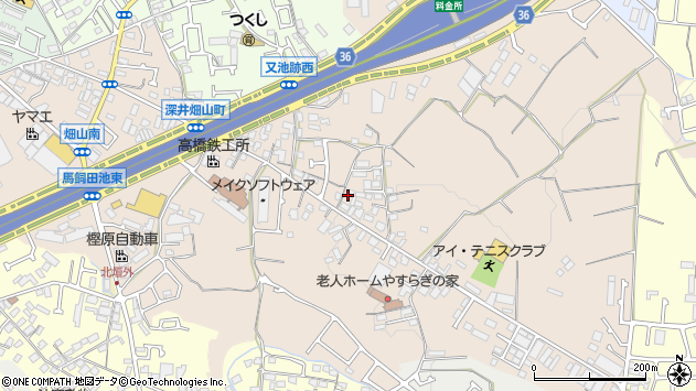 〒599-8248 大阪府堺市中区深井畑山町の地図