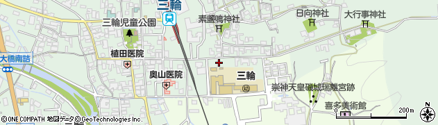 奈良県桜井市三輪332周辺の地図