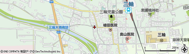 奈良県桜井市三輪532周辺の地図