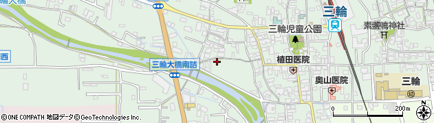 奈良県桜井市三輪587周辺の地図