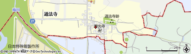 大阪府羽曳野市通法寺76周辺の地図