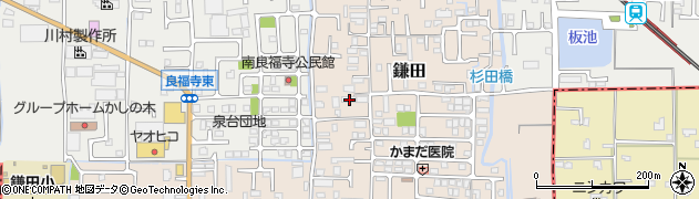 奈良県香芝市鎌田494周辺の地図