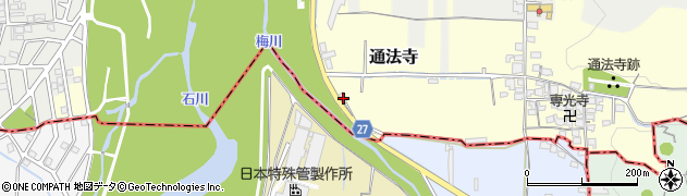 大阪府羽曳野市通法寺231周辺の地図