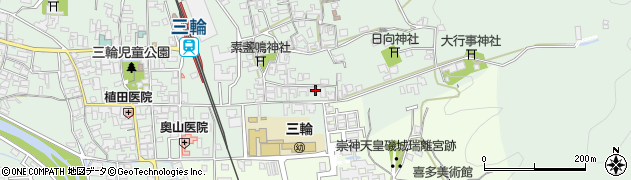 奈良県桜井市三輪264周辺の地図