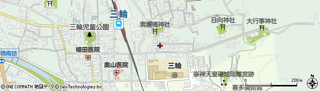 奈良県桜井市三輪258周辺の地図