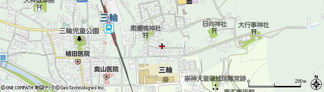 奈良県桜井市三輪291周辺の地図