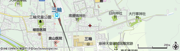 奈良県桜井市三輪288周辺の地図