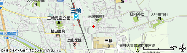 奈良県桜井市三輪322周辺の地図