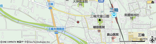 奈良県桜井市三輪609周辺の地図