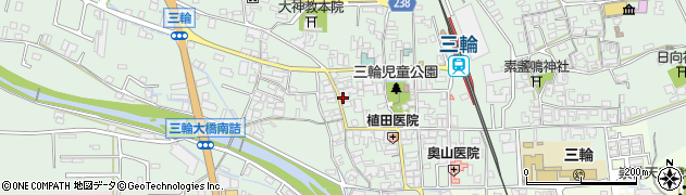 奈良県桜井市三輪551周辺の地図