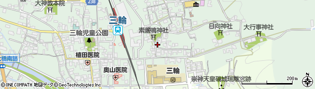 奈良県桜井市三輪300周辺の地図