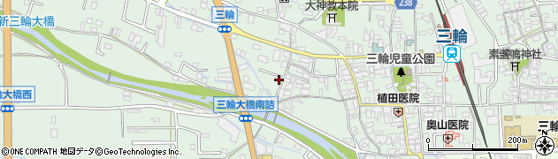 奈良県桜井市三輪628周辺の地図